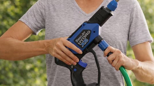 Turbo Jet® HydroX5® connecting to a hose for water